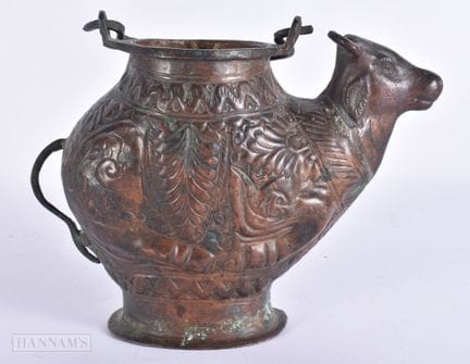 AN UNUSUAL 19TH CENTURY INDIAN BRONZE COPPER ALLOY