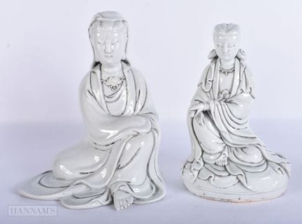 ZWEI CHINESISCHE „IMMORTALS“ AUS BLANC-DE-CHINE-PO