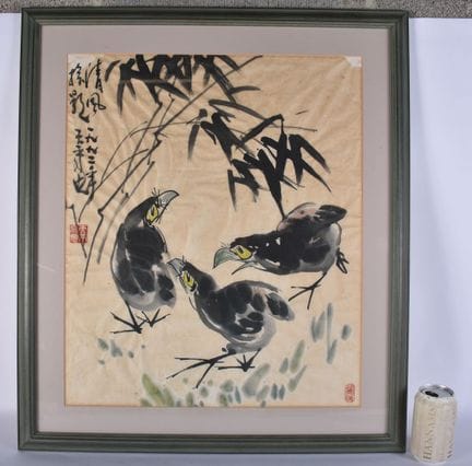 Nach einem Gemälde von Li Kuchan (1898–1983): „Dre