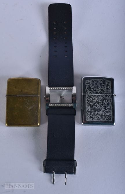 DEUX BRIQUETS ZIPPO et une montre. (3)