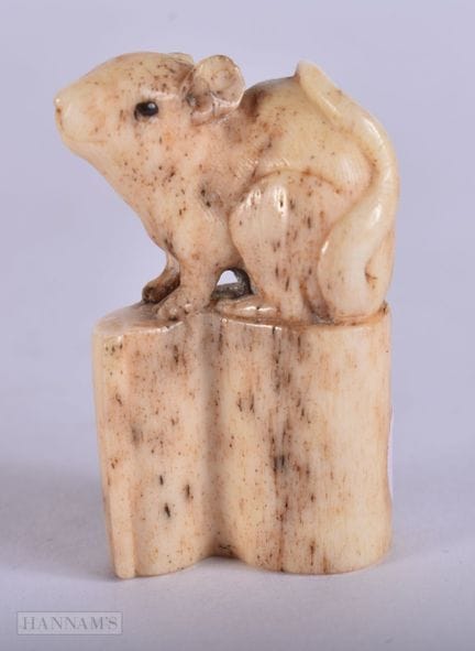 Netsuke japonés del siglo XIX, del periodo Meiji, 