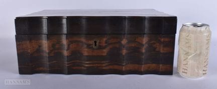 A 19TH CENTURY ANGLO INDIAN CARVED COROMANDEL BOX 