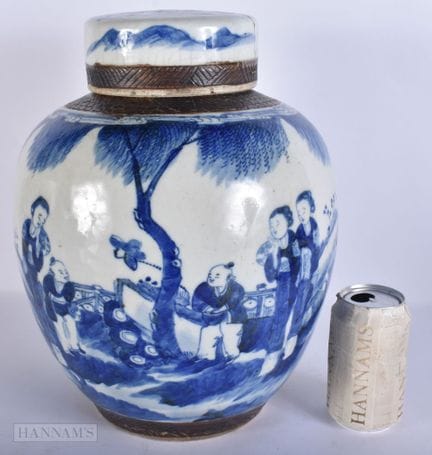 Ein großes chinesisches blau-weißes Porzellan-Ingw