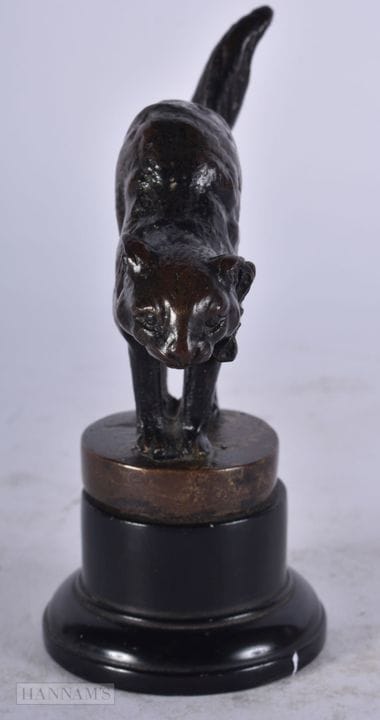 Charles Paillet (1871-1937) Angry Cat, a bronze ca