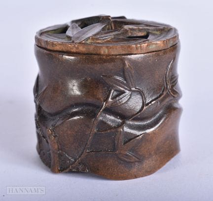 Ein chinesischer Räuchergefäß aus Bronze mit Decke