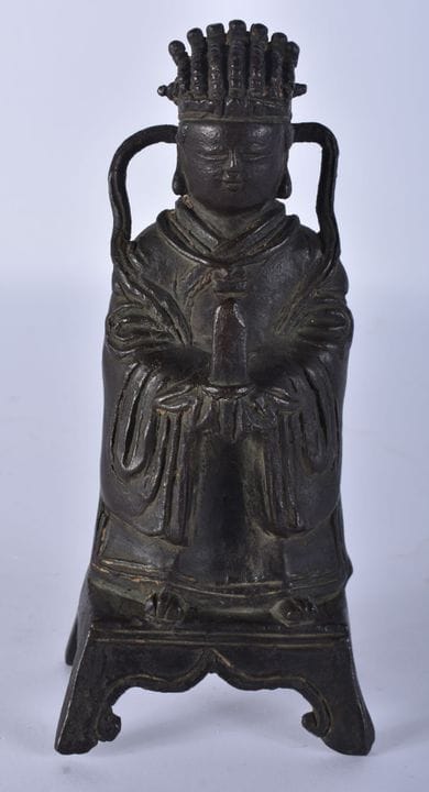 Eine chinesische Bronzefigur eines Unsterblichen a
