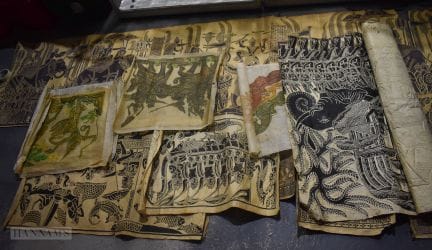 Une collection de 11 frottis vintage de temples d'