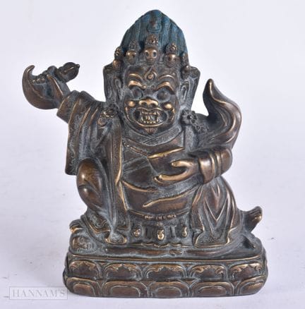 Eine tibetische Bronzefigur einer buddhistischen G