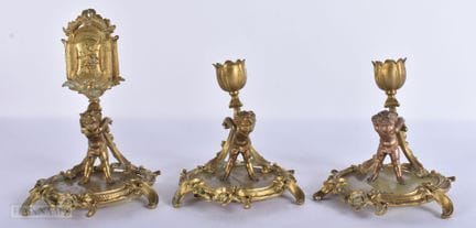 Ein französischer Schreibtischständer aus Bronze u
