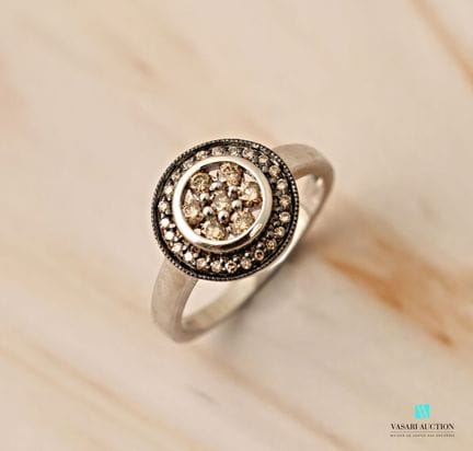 Bague de forme ronde ajourée en argent 925 millièm