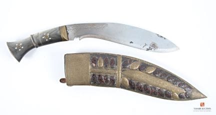Kukri, lama incisa da 255 mm, impugnatura in corno