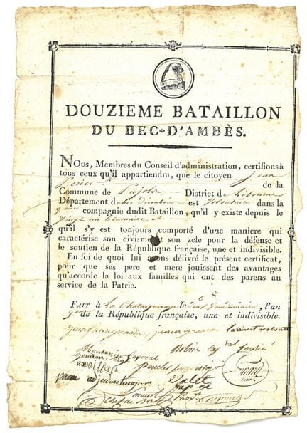 Militaria: Französische Revolution 1794 (Konvent) 
