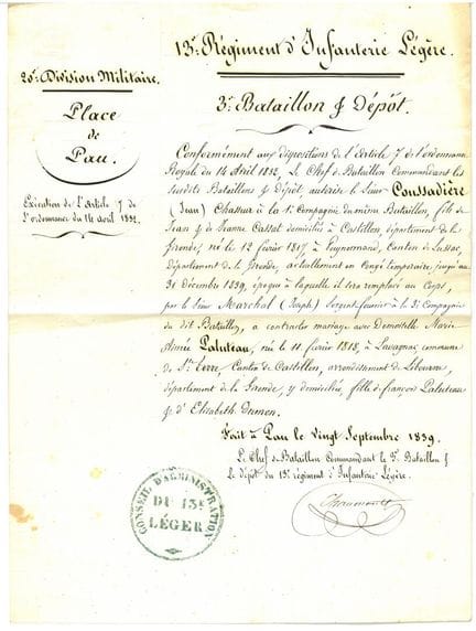 Militaria: Seltene Heiratsgenehmigung des Militärs
