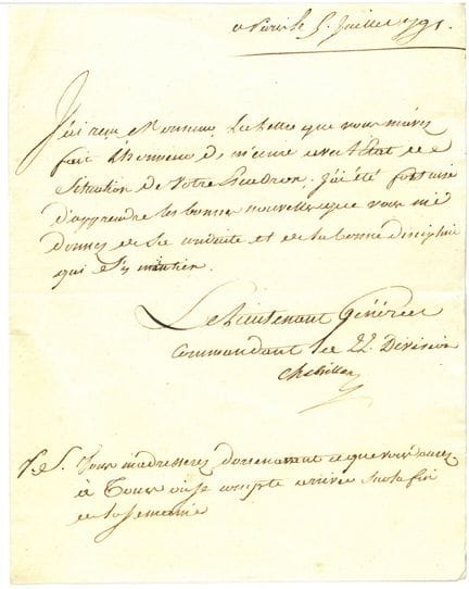Militaria: Dokument aus der Zeit der Revolution: H