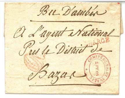 Militaria: Französische Revolution / Schreiben des