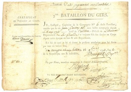 „Militaria: FRANZÖSISCHE REVOLUTION/Jahr II 1793/B