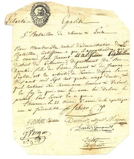 Militaria: FRANZÖSISCHE REVOLUTION/Jahr II 1794/Mi