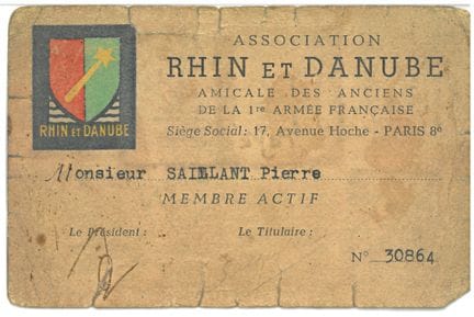 Militaria: Vintage Militaria Card, 1947–1950 — Rhi