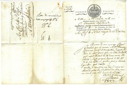 Militaria: Militärbrief / Französische Revolution 