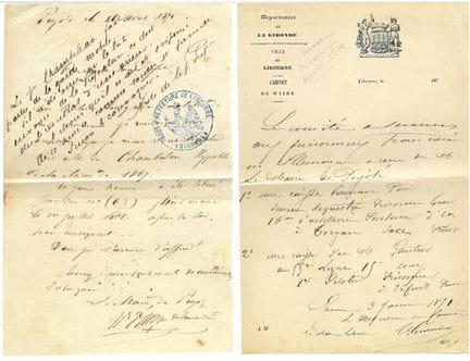 Militaria: Los mit 2 handschriftlichen Briefen aus