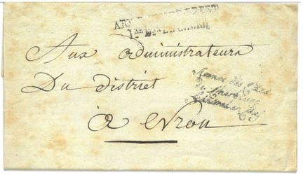 Militaria: Seltener Brief aus der Zeit der Französ