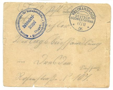 Militaria: Kolonialreich / Soldatenbrief der Schut
