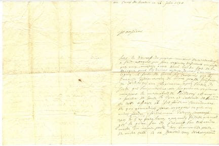 Militaria: Historischer Brief / Krieg der Augsburg