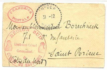 Militaria: Erster Weltkrieg 1914–1918 / Briefumsch