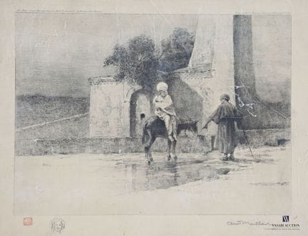 MAILLART André (1886-1951) d'après
La fuite en Égy