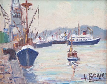 ROZIER, Jacques (1909–?)
Laborers Working on Boats
