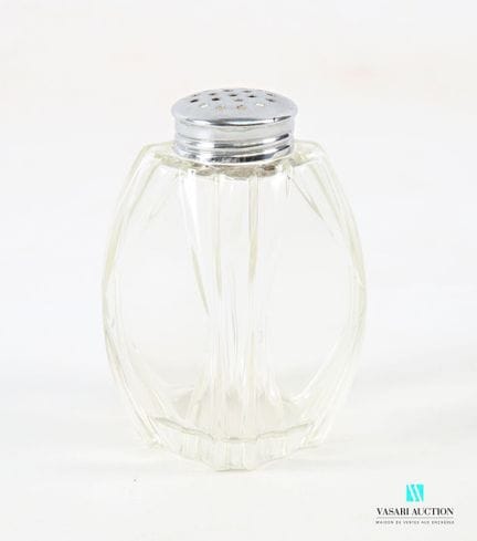 Espolvoreador de forma ovoide de cristal; el cuerp