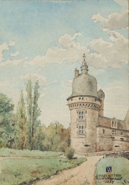 ROUSSET P. (XIX-XXème siècle)
Tour de château à la