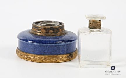 MILET Paul - Sèvres 
Tintero de porcelana con fond