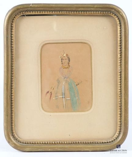 ANONYME
Portrait de femme au ruban et aux bijoux
P