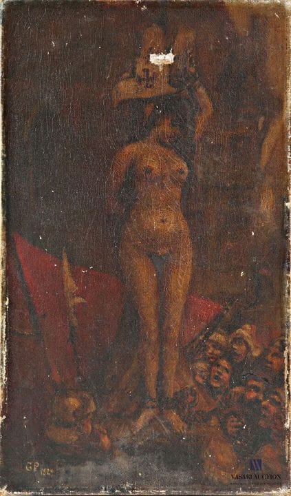 19th-Century French School
Nude Woman on a Pyre Be