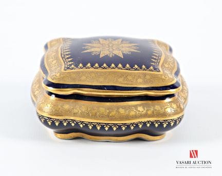 Caja para caramelos de forma cuadrada, de porcelan