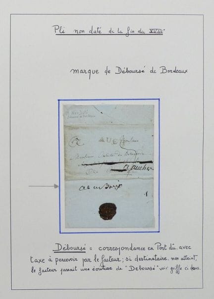 Frankreich: Undatierter Briefumschlag aus dem spät
