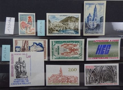 France : Non dentelés, 9 exemplaires, XX - TB -