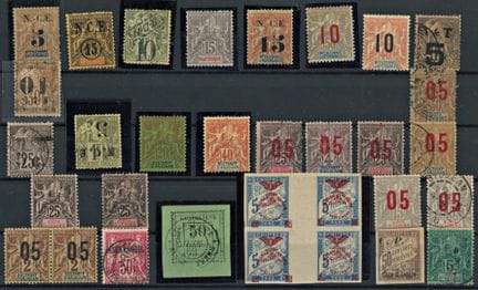 Colonie francesi: Bellissimo lotto di 32 francobol