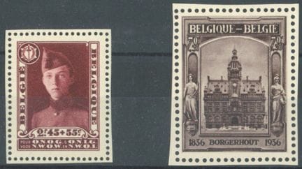 Belgique 1932/36 : les 2 timbres