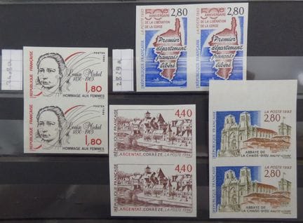 France : Non dentelés, 8 exemplaires, XX - TB -