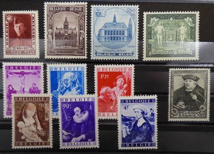 Belgique : Timbres des blocs, 11 exemplaires, X - 