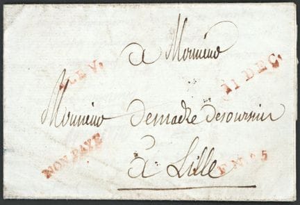 Frankreich: 1789, „Petite Poste“ von Lille, komple
