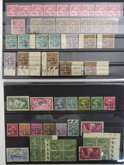 France : 150 timbres, OBL, cote Y & T 1.400 € - B/