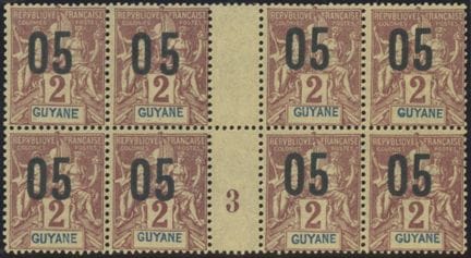 Colonie francesi della Guyana: n. 66 + 66A, variet