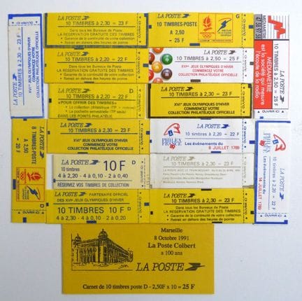 Francia: Quaderni, set di 17 esemplari, XX - Ottim