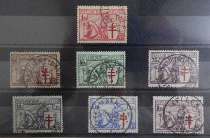 Belgique 1934 : Nr 394/400, les 7 valeurs, OBL - T