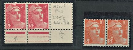 Francia: Marianne di Gandon, da 6 e 10 franchi, co