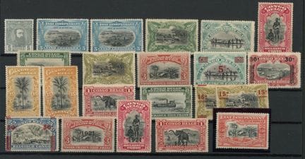 Congo Belga: 22 francobolli selezionati, X - B/TB 
