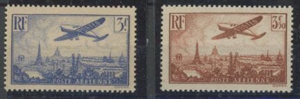 Francia: PA 12/13, 3F d'oltremare e 3F50 marrone-g